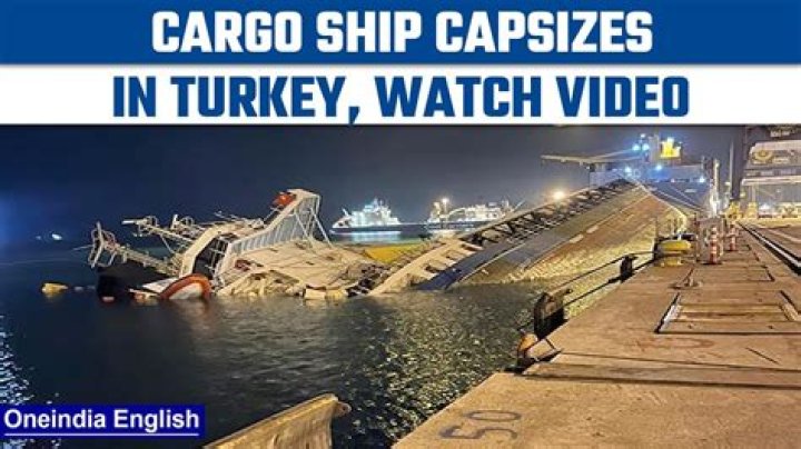 Where is the capsized cargo ship?