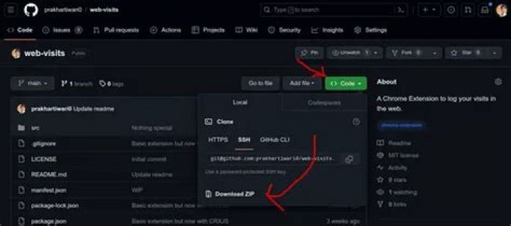 Where is the download button on github?