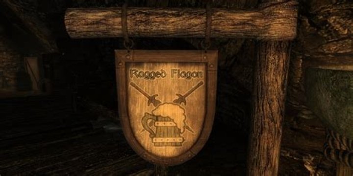 Where is the key to the door in the ragged flagon cistern?