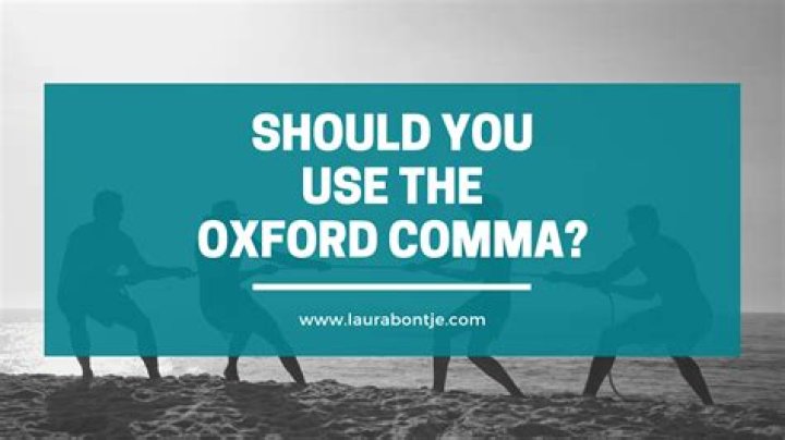 Where is the oxford comma used?