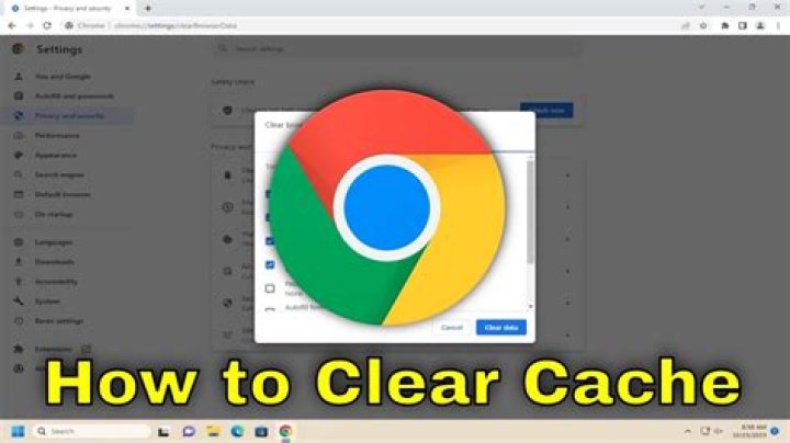 Where to clear cache?