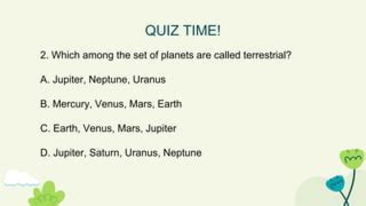 Which among the set of planets are called terrestrial?