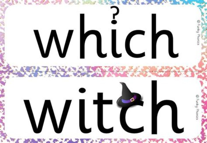 Which and witch homophones?