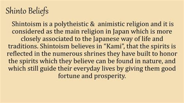 Which belief is associated with shintoism?