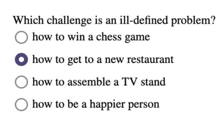 Which challenge is an ill-defined problem?
