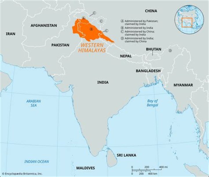 Which countries are the himalayas in?