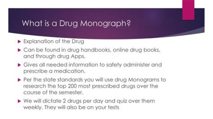 Which is a drug monograph?