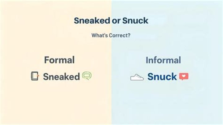 Which is correct sneaked or snuck?