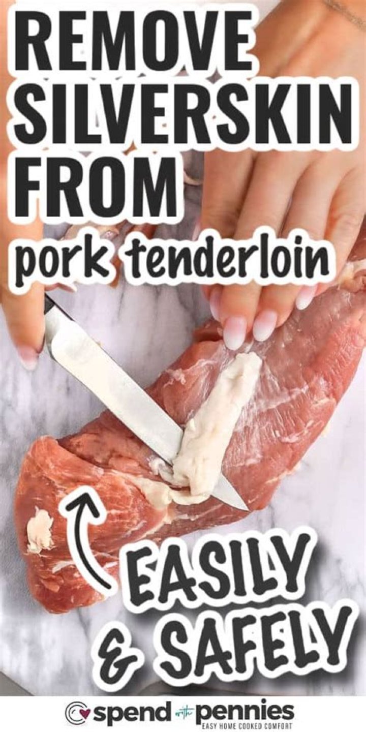 Which knife is used to remove the silverskin from the tenderloin?