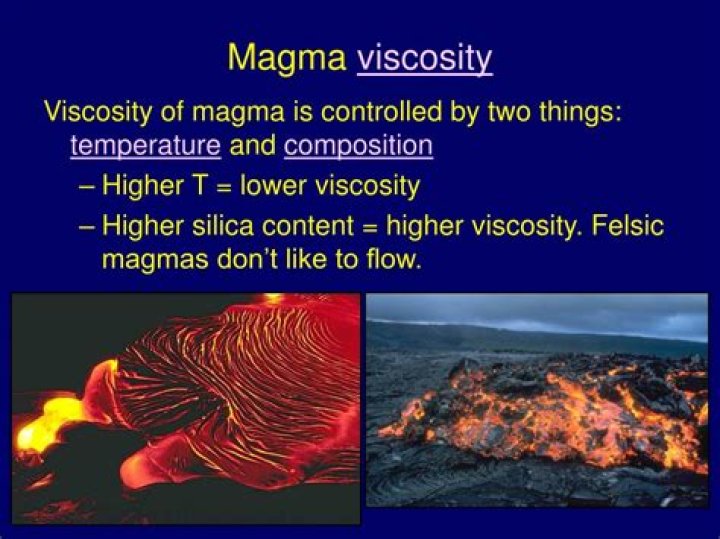 Which magma has the lowest viscosity?
