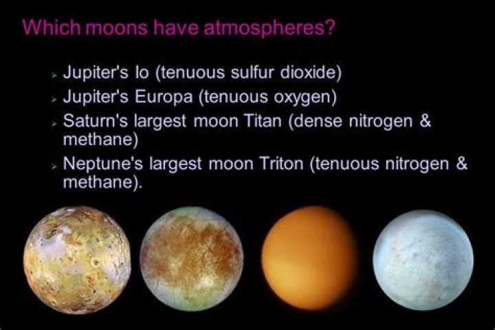 Which moons have atmospheres?