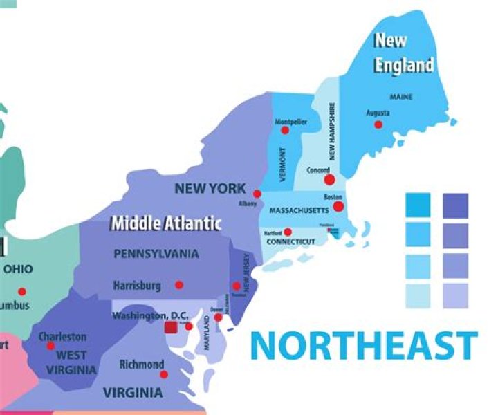 Which northeast state is the farthest north?