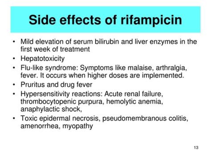 Which of the following is not a side effects of rifampicin?