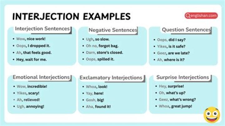 Which of the following words is an example of an interjection?