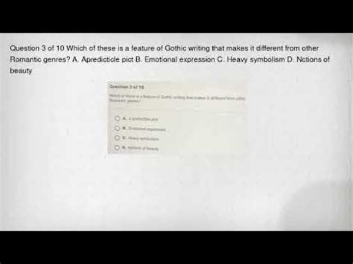 Which of these is a feature of gothic writing?