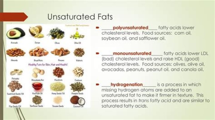 Which oils are unsaturated?