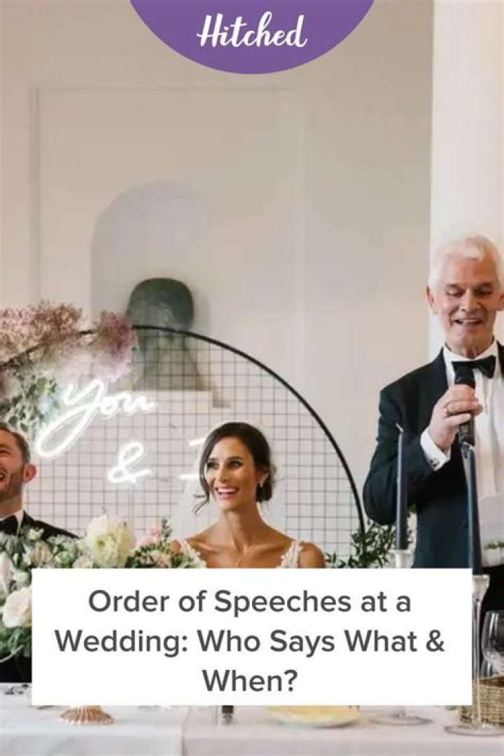 Which order wedding speeches?