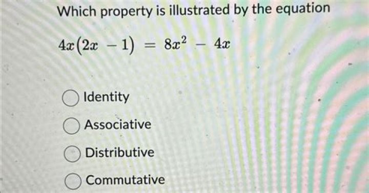 Which property is illustrated by the equation?