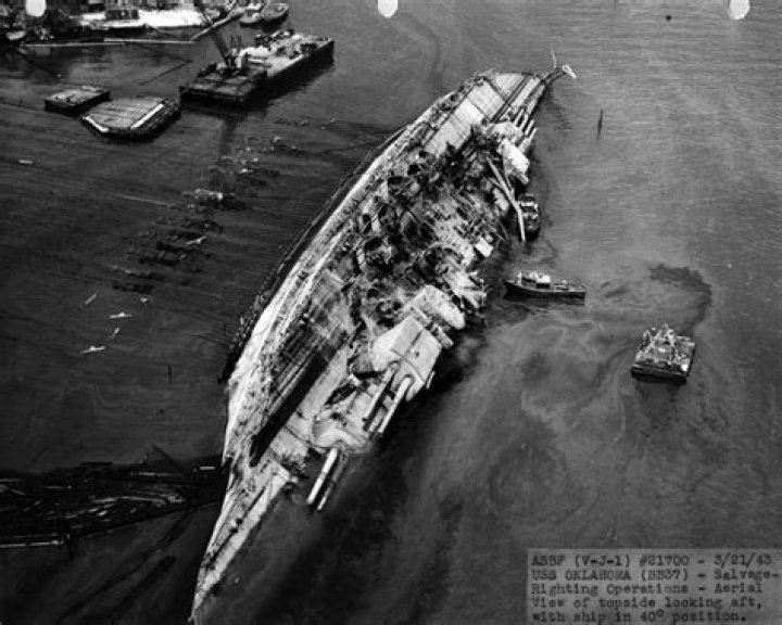 Which ship capsized in pearl harbor?