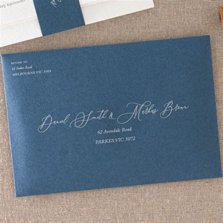 Which way do invitations face in the envelope?