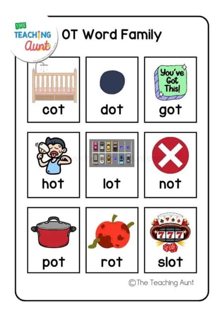 Which words end with ot?