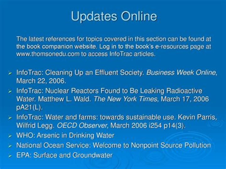 Who arsenic in drinking water?