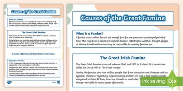 Who caused the great famine?
