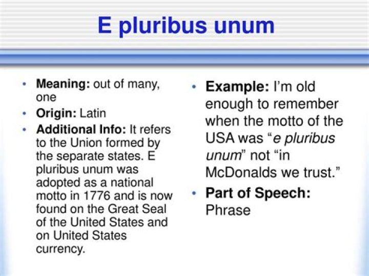 Who coined the phrase e pluribus unum?