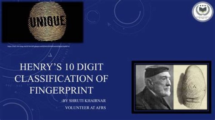 Who created a searchable fingerprint classification system?