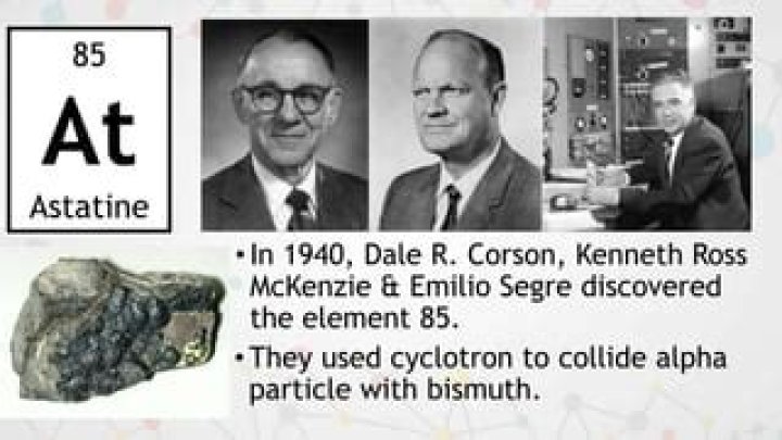 Who discovered astatine and what year?