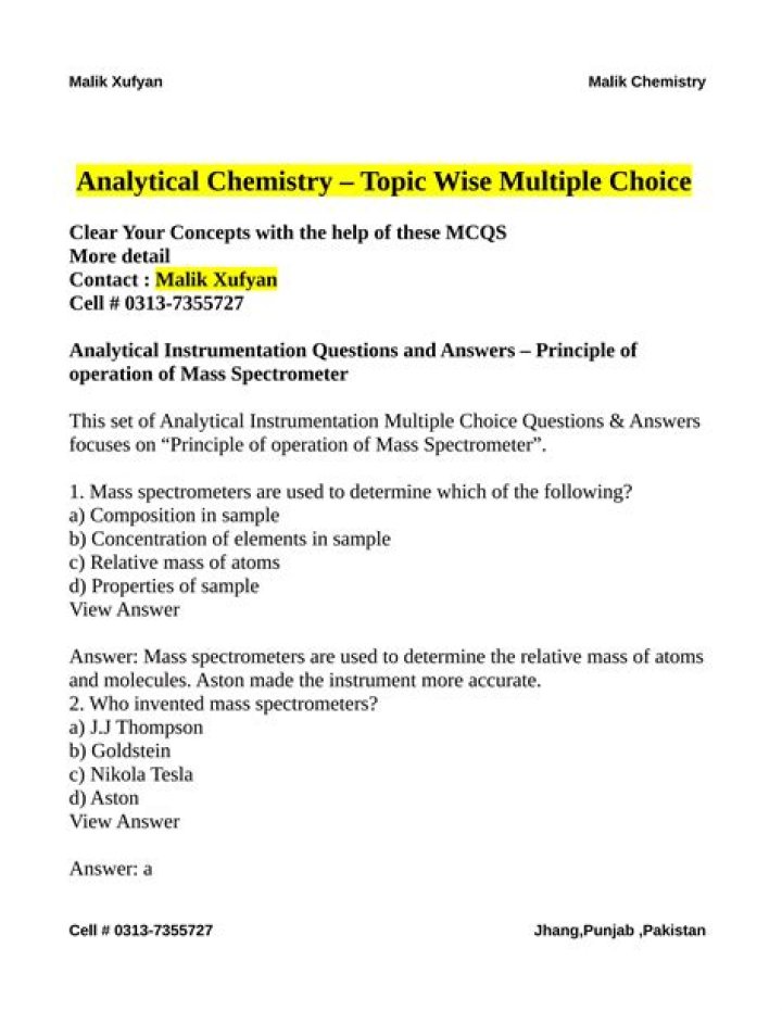 Who invented mass spectrometers?