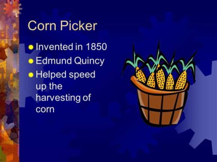 Who invented the corn picker?