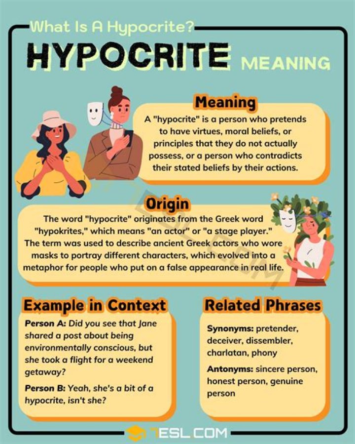 Who is a hypocritical person?