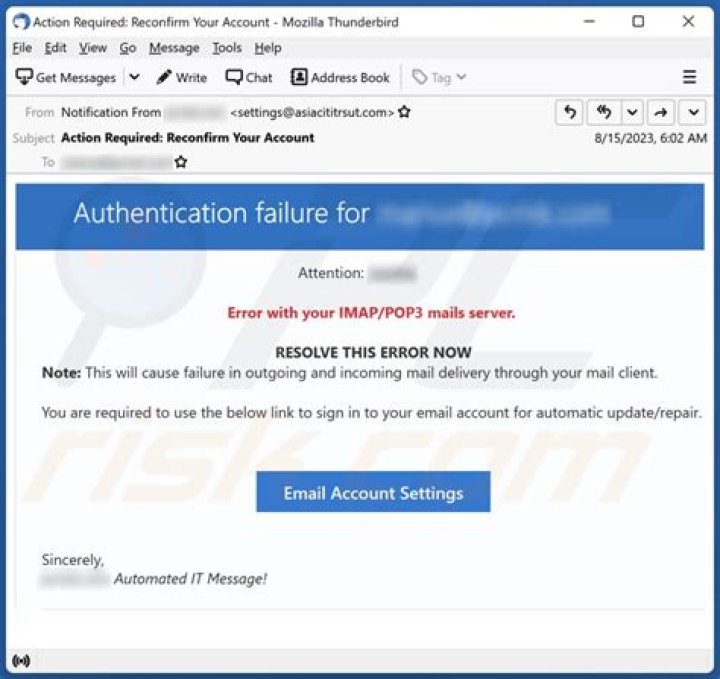 Who is authentication failure?