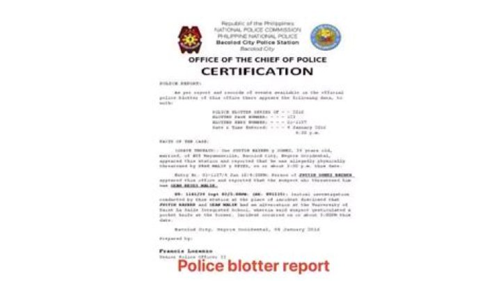 Who is police blotter?