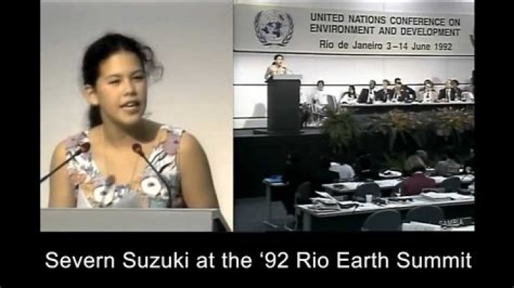 Who is severn suzuki blaming for exploiting the environment?