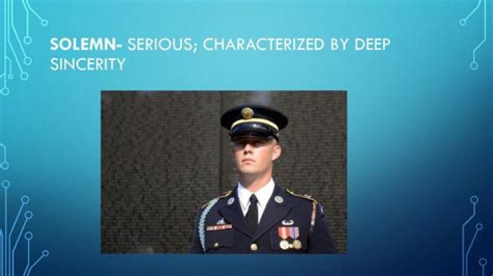 Who is solemn and serious?