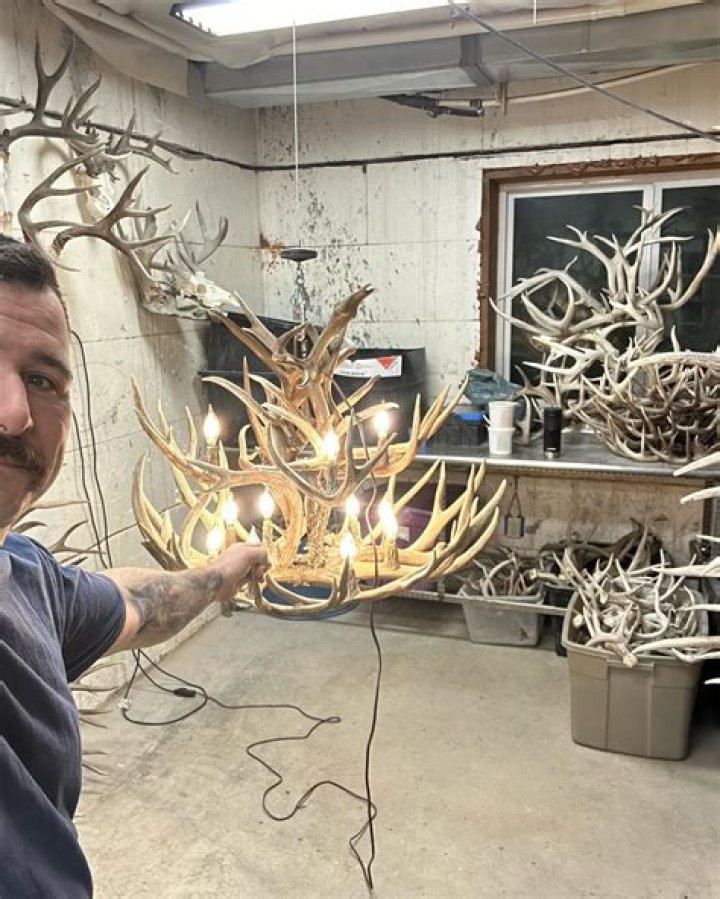 Who makes antler chandeliers?