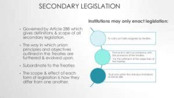Who makes secondary legislation?