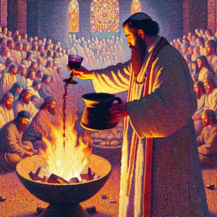 Who poured libation in the bible?