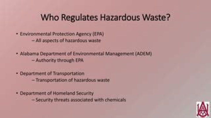 Who regulates hazardous waste?