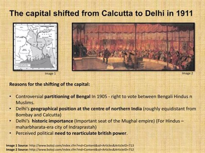 Who shifted the capital from calcutta to delhi?