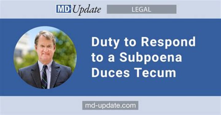 Who signs subpoena duces tecum?