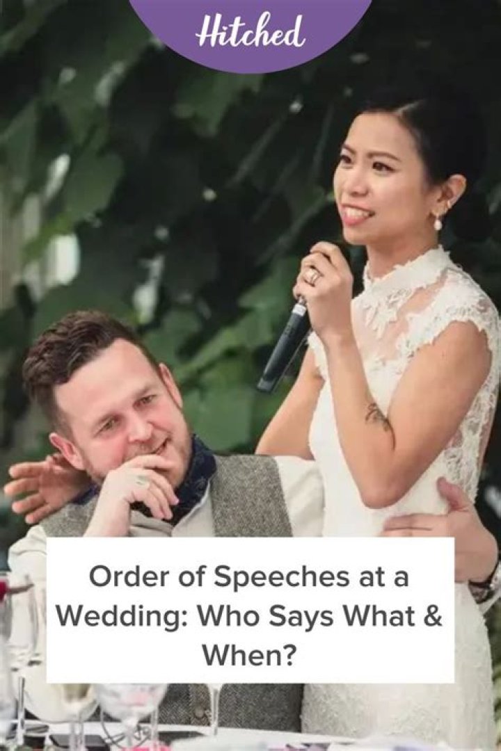 Who speeches at a wedding?