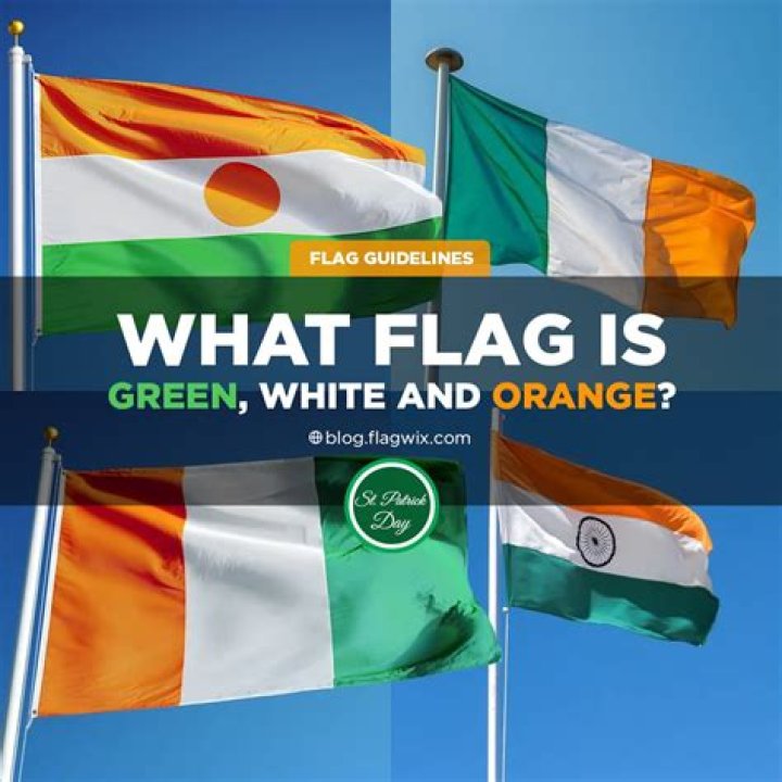 Who's flag is green white and orange?