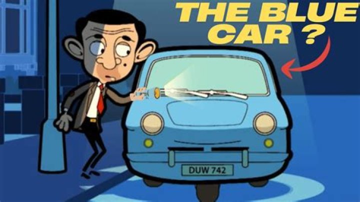 Whos in the blue car in mr bean?