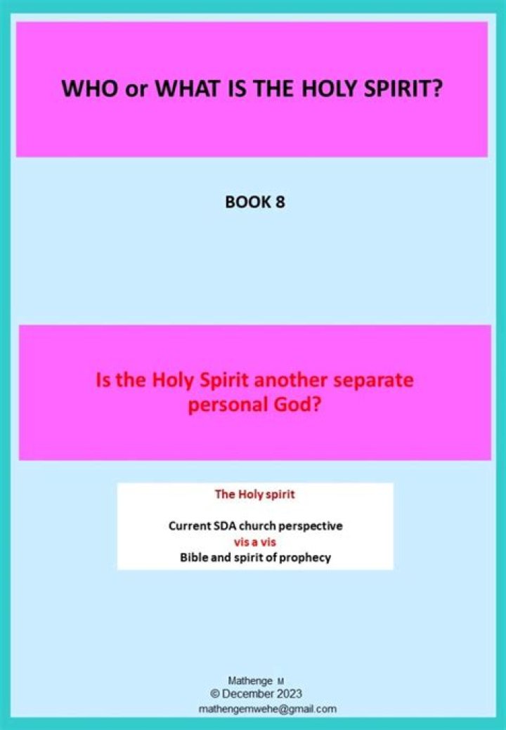 Whos the holy spirit?