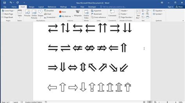 Why are arrows in word not straight?