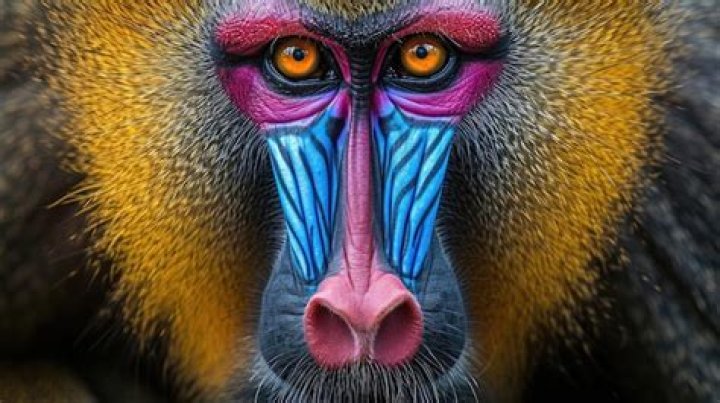 Why are mandrills blue?