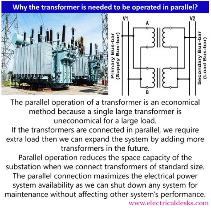 Why are transformers connected in parallel?